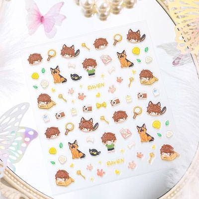 美甲贴纸莫弈陆景和咕卡贴