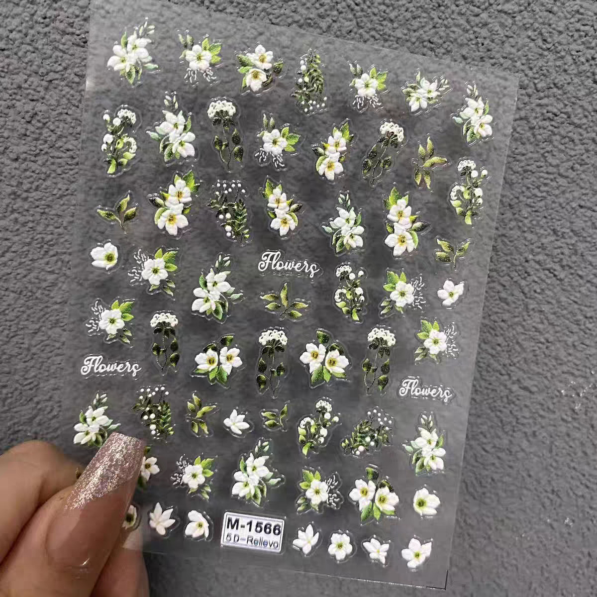 现货七夕浪漫茉莉花diy美甲贴纸