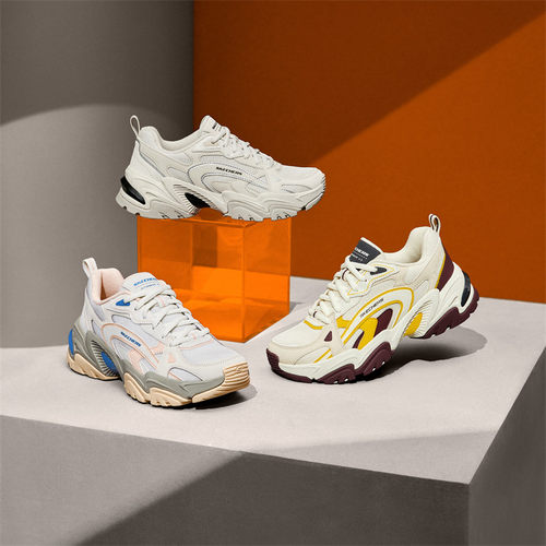 Skechers斯凯奇秋季STAMINA机甲鞋二代女子拼款复古休闲鞋896245