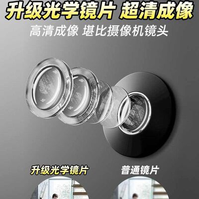 金属猫眼防盗门猫眼门镜用监控摄像头门铃通用二合一入户大门堵孔