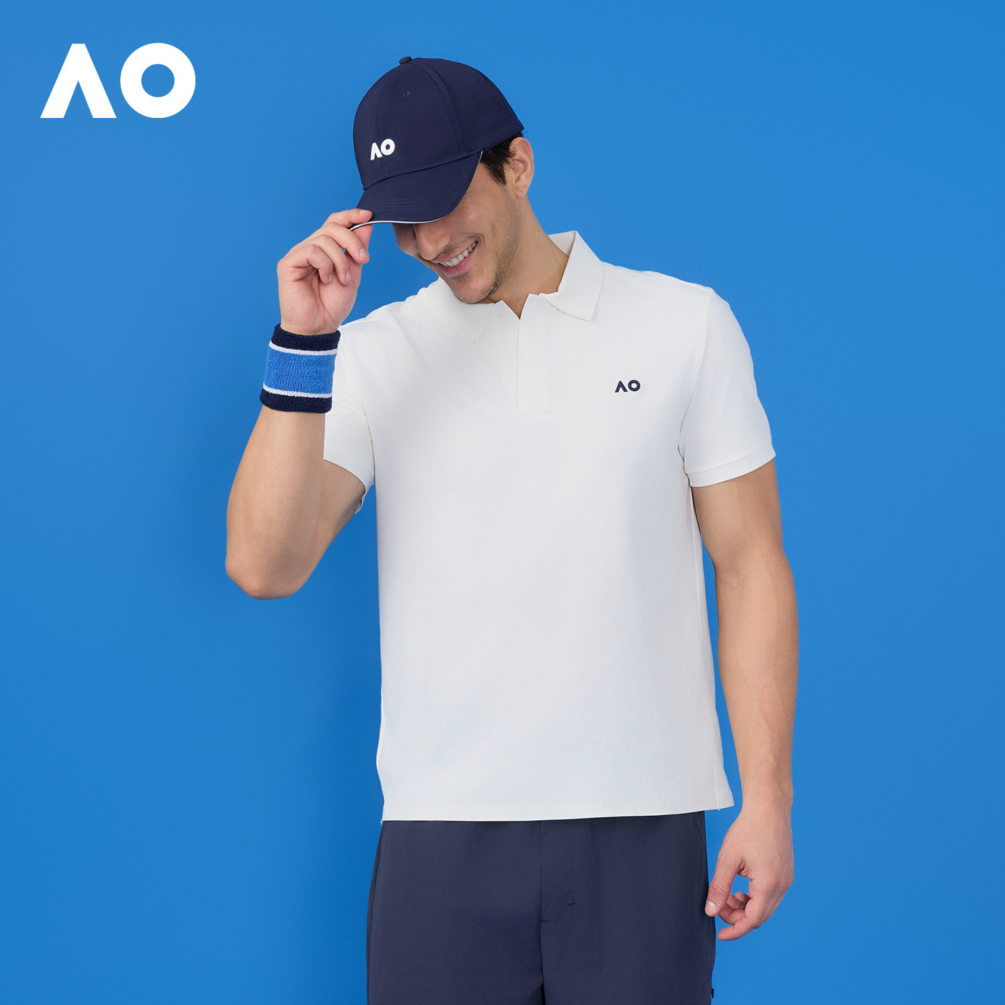 AO澳网新款夏季经典网球服动POLO衫男透气速干防晒短袖T恤高尔夫