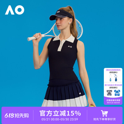 AO澳网运动网球服女无袖健身无袖