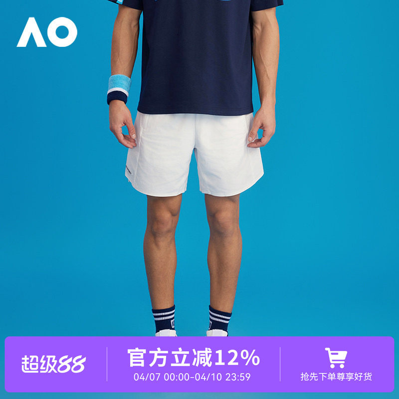 AO澳网运动短裤男女同款网球跑步健身裤子休闲宽松梭织中裤春新款
