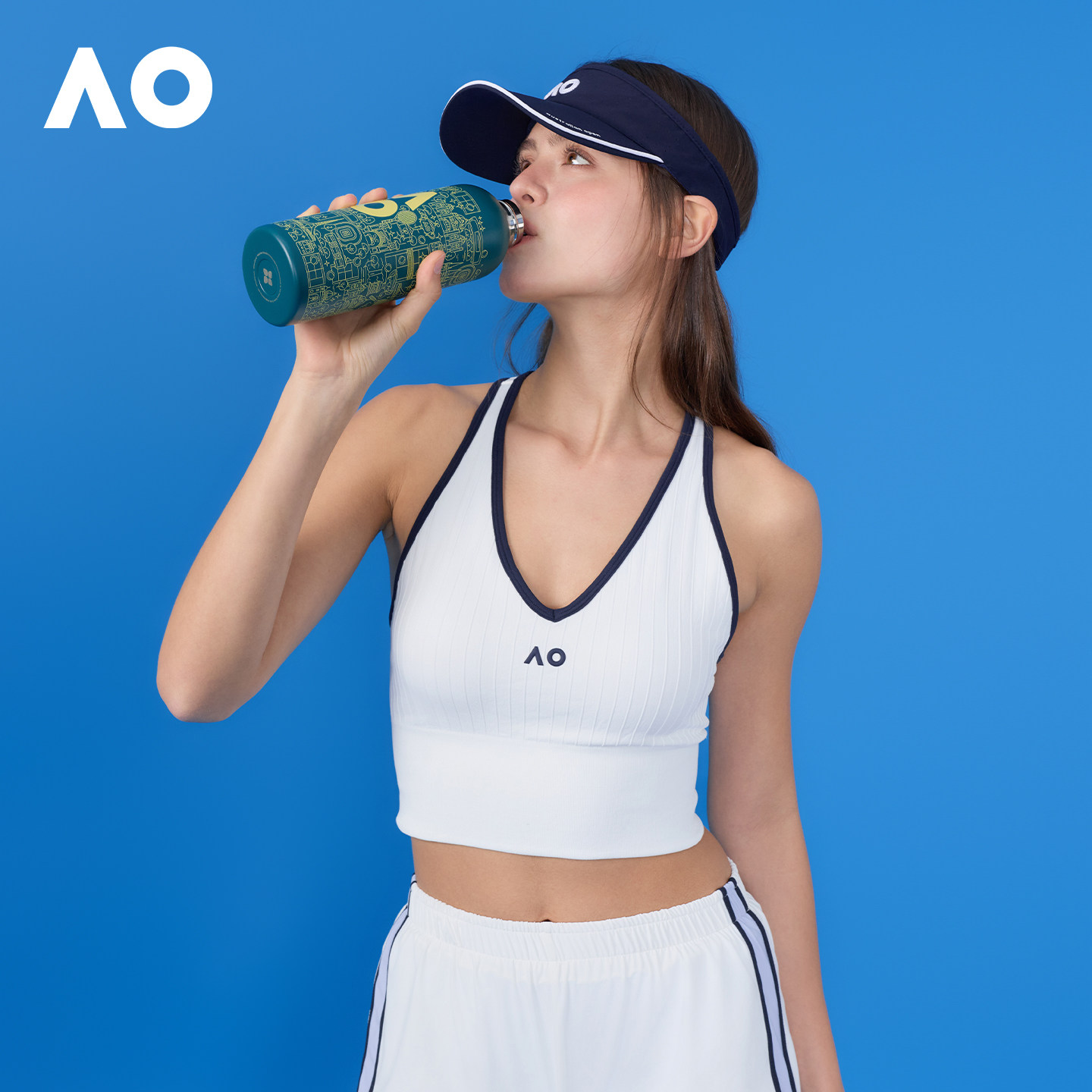 AO澳网运动背心无缝一体织撞色上衣女26年夏款吸湿排汗网球服健身