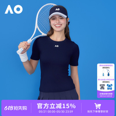 AO澳网运动T恤新款运动网球服
