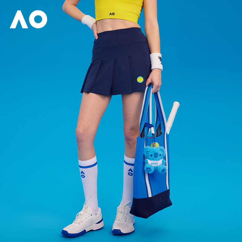AO澳网精致时尚立体有质感松紧腰舒适无束网球压褶网眼半裙,运动服/休闲服装,运动半身裙,淘宝优惠券,粉丝福利购,淘宝优惠卷