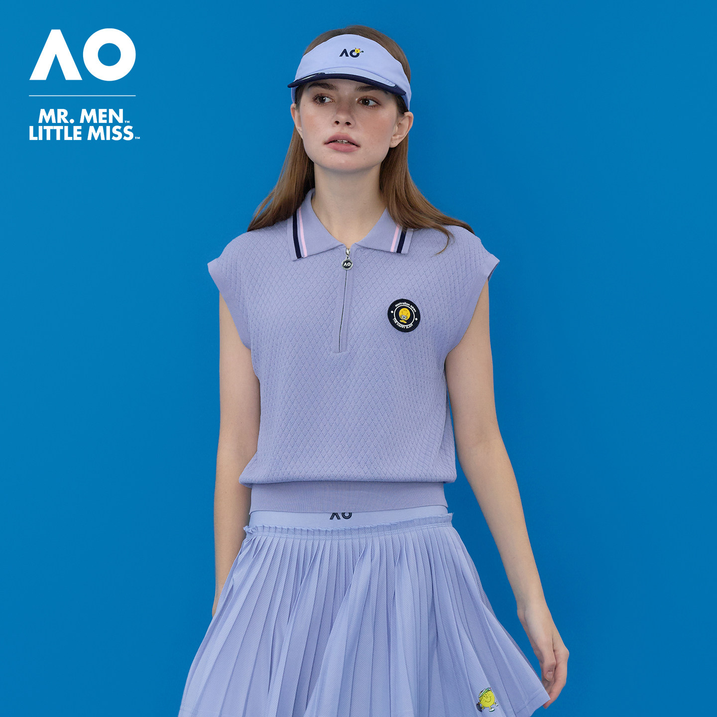 AO澳网MMLM联名26年新款钩花肌理针织无袖上衣运动POLO衫网球服女,运动服/休闲服装,运动POLO衫,淘宝优惠券,粉丝福利购,淘宝优惠卷