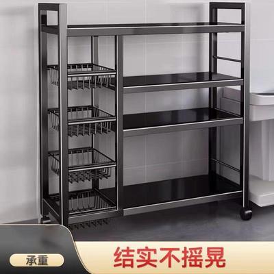 厨房置物架落地多层蔬菜家用多功能锅架微波炉置物架?具车收纳层