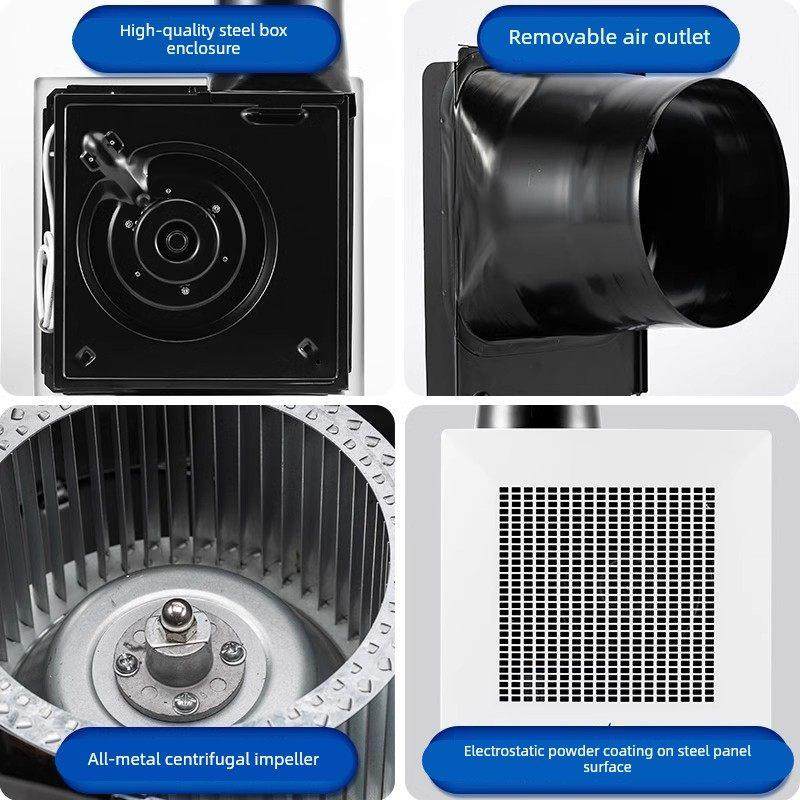 正野吸顶金属管道式强力排风扇商用办公吊顶排气扇厨房静音抽风机