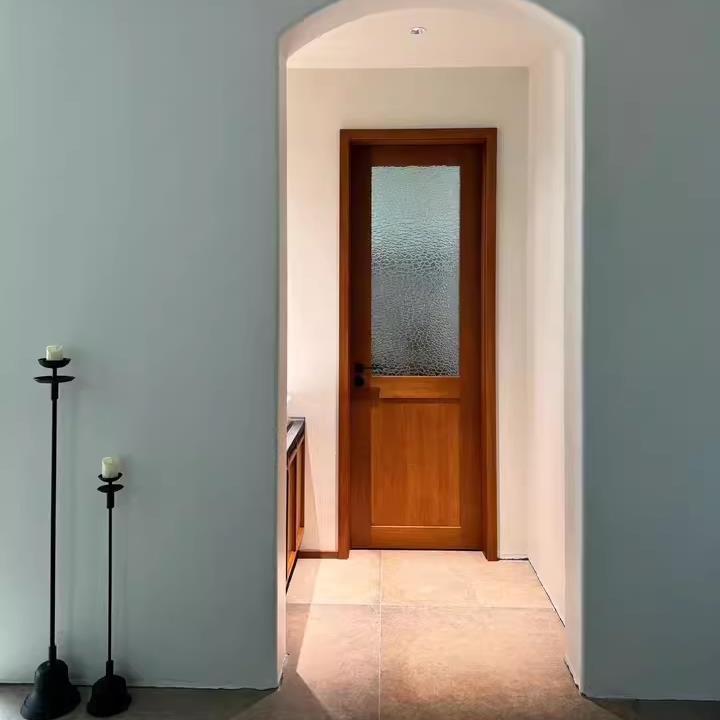 实木卧室门平开门厨房门定制现代简约胡桃色室内门推拉门卫生间门