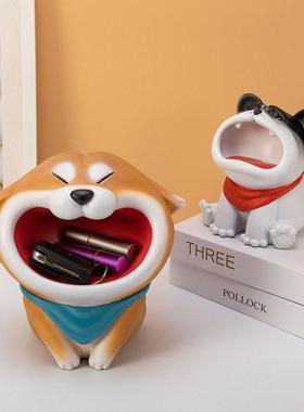 玄关钥匙置物架动物收纳摆件糖果盒客厅装饰品创意玄关桌面摆设