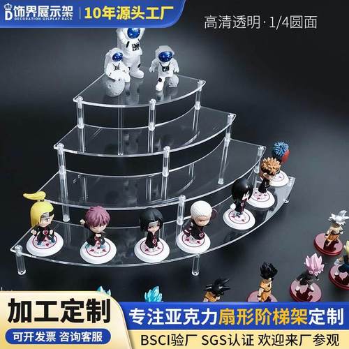 双层玛特手办动漫高级感展示架角柜墙角柜三角柜阶梯货架陈列立牌