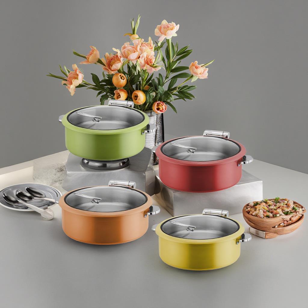 304不锈钢三层钢液压自助餐炉加厚保温炉布菲炉商用酒店早餐炉