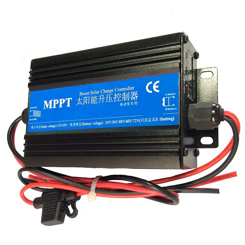 MPPT太阳能升压控制器电动三轮车光伏发电48V60V72V电瓶车充电器