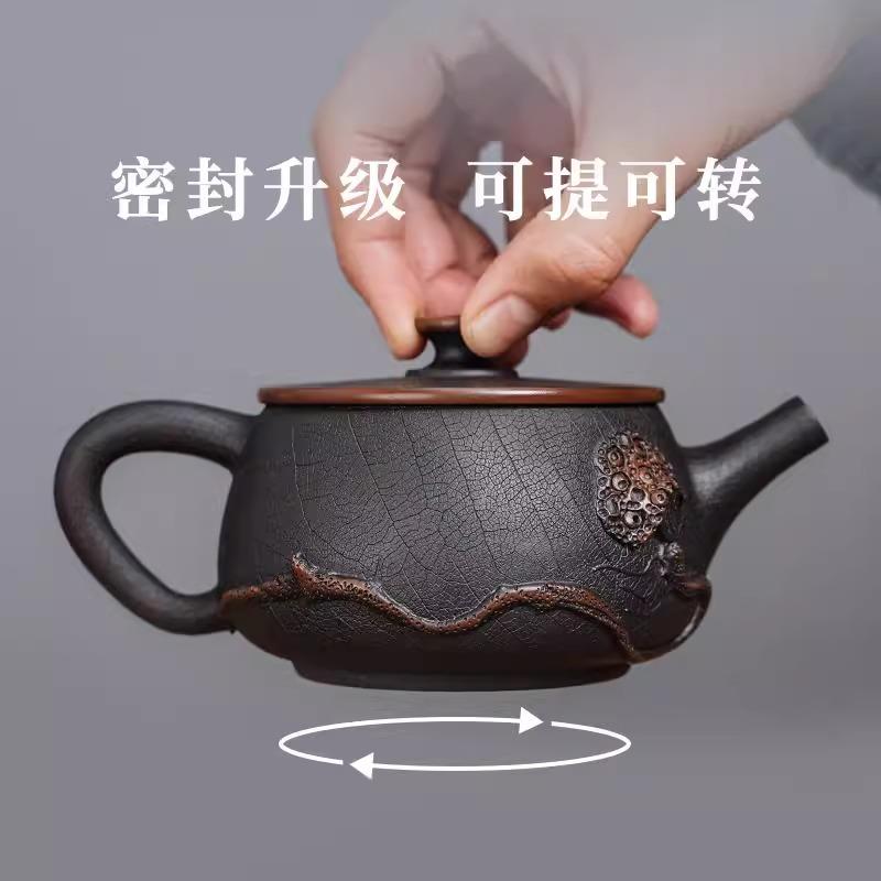 【14年老店】云南建水紫陶茶壶大口汉瓦石瓢壶紫砂茶具手工单纯