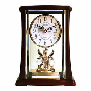 欧式复古座钟台式摆钟客厅大号 创意台钟坐钟家用老式钟表摆件钟