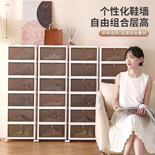 柜宿舍省空间神器带轮鞋 防尘鞋 架 盒收纳盒透明可折叠免安装 加厚鞋