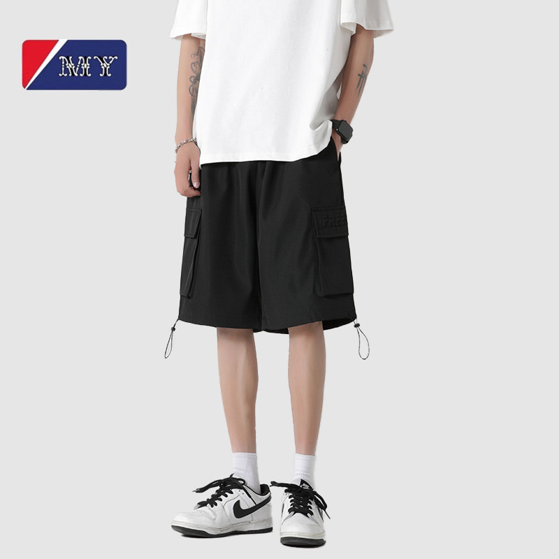 美式vibe高街纯色简约运动短裤男夏季直筒休闲抽绳五分裤,男装,短裤,淘宝优惠券,粉丝福利购,淘宝优惠卷