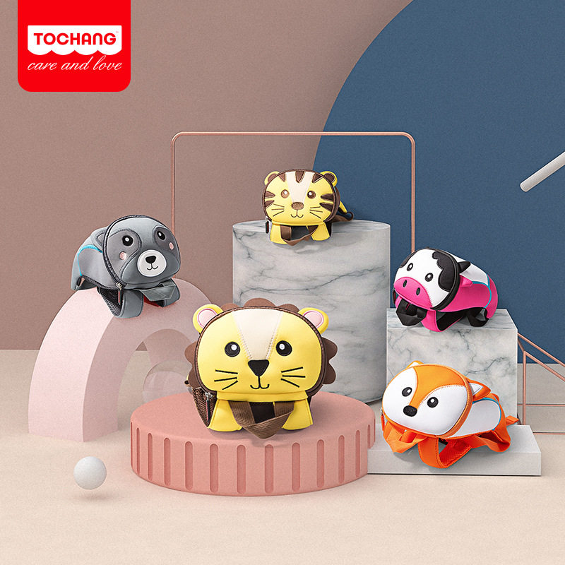 童畅可爱萌宠婴幼儿防走失牵引绳书包创意卡通儿童背包