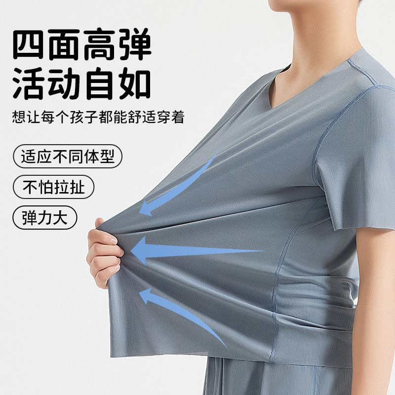 男士夏季薄款睡衣凉感冰丝天短袖2025新款学生青少年家居服套装
