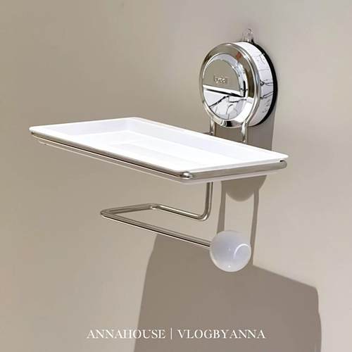 大理石纹卷纸架壁挂吸盘厨房卷纸器中古风创意卫生间纸巾架置物架