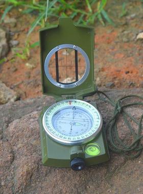 可 DC60-2A专业户外多功能指南针美式军绿可折叠带夜光指北针