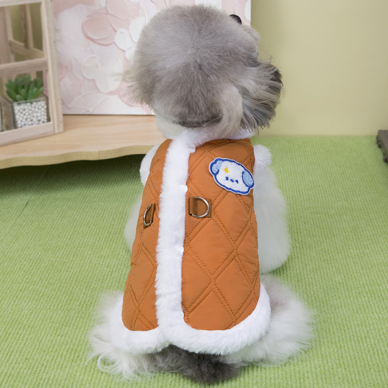 狗狗衣服秋冬装可牵引马甲猫咪泰迪比熊宠物冬季保暖加厚绗棉背心