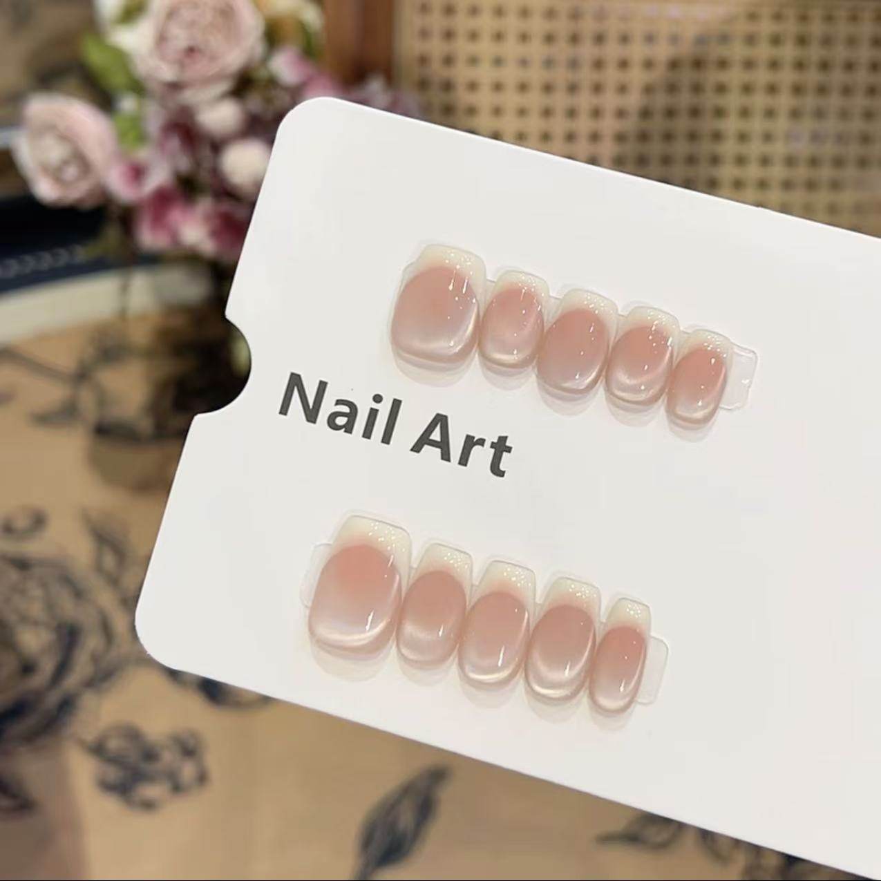 【法式微光】手工定制美甲拆卸穿戴甲显白法式四季流行高定设计师,彩妆/香水/美妆工具,穿戴甲/甲片,淘宝优惠券,粉丝福利购,淘宝优惠卷