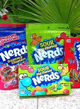 Nerds sour chewy sweetarts美国进口混合果味超酸耐嚼甜脆酸糖果