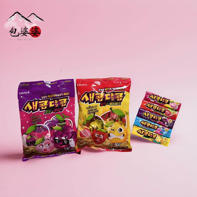 ROSE韩国克丽安可来运酸甜水果软糖草莓葡萄柠檬桃子蓝莓糖果29g