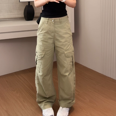 爆款美式高腰工装裤女2026夏薄款