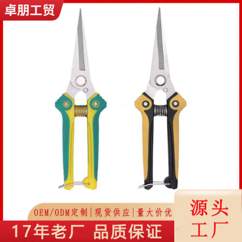 不锈钢园艺修枝剪 多用途直头修剪树枝剪刀 果枝剪园艺剪刀