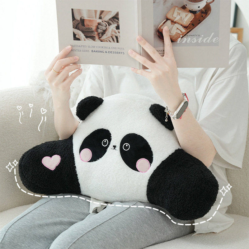 卡通玩偶抱枕可爱熊猫压舒适公室座椅腰靠毛绒舒适沙发靠枕,玩具/童车/益智/积木/模型,毛绒/玩偶/公仔/布艺类玩具,淘宝优惠券,粉丝福利购,淘宝优惠卷