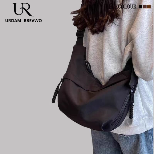 URDAM RBEVWO品牌包包女2025新款休闲百搭饺子包大容量通勤帆布包