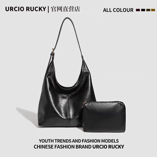 URCIO RUCKY品牌韩国软皮大容量通勤托特包女2025高级单肩腋下包