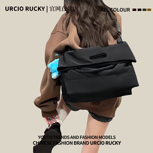 URCIO 大容量手提单肩帆布通勤斜挎托特包潮 RUCKY包包女2025新款