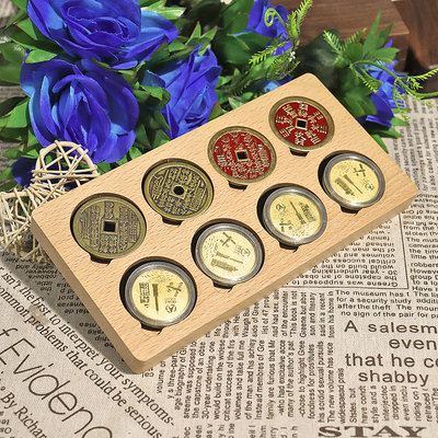 实木8位纪念币展示托盘