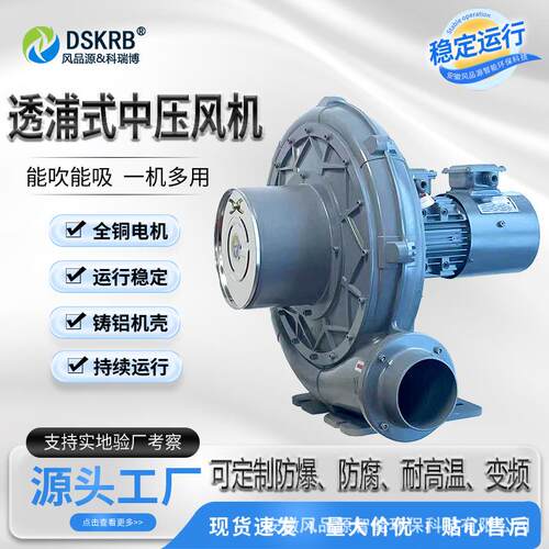 电晕机臭氧处理用TB透浦式中压风机可做耐腐蚀安徽风品源DSKRB厂