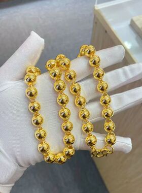 越南沙金项链男实心光面