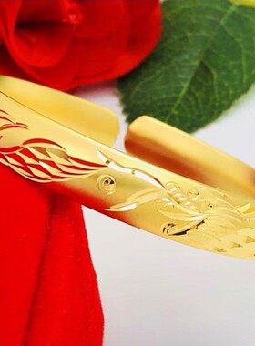 龙凤呈祥金色手镯女经典