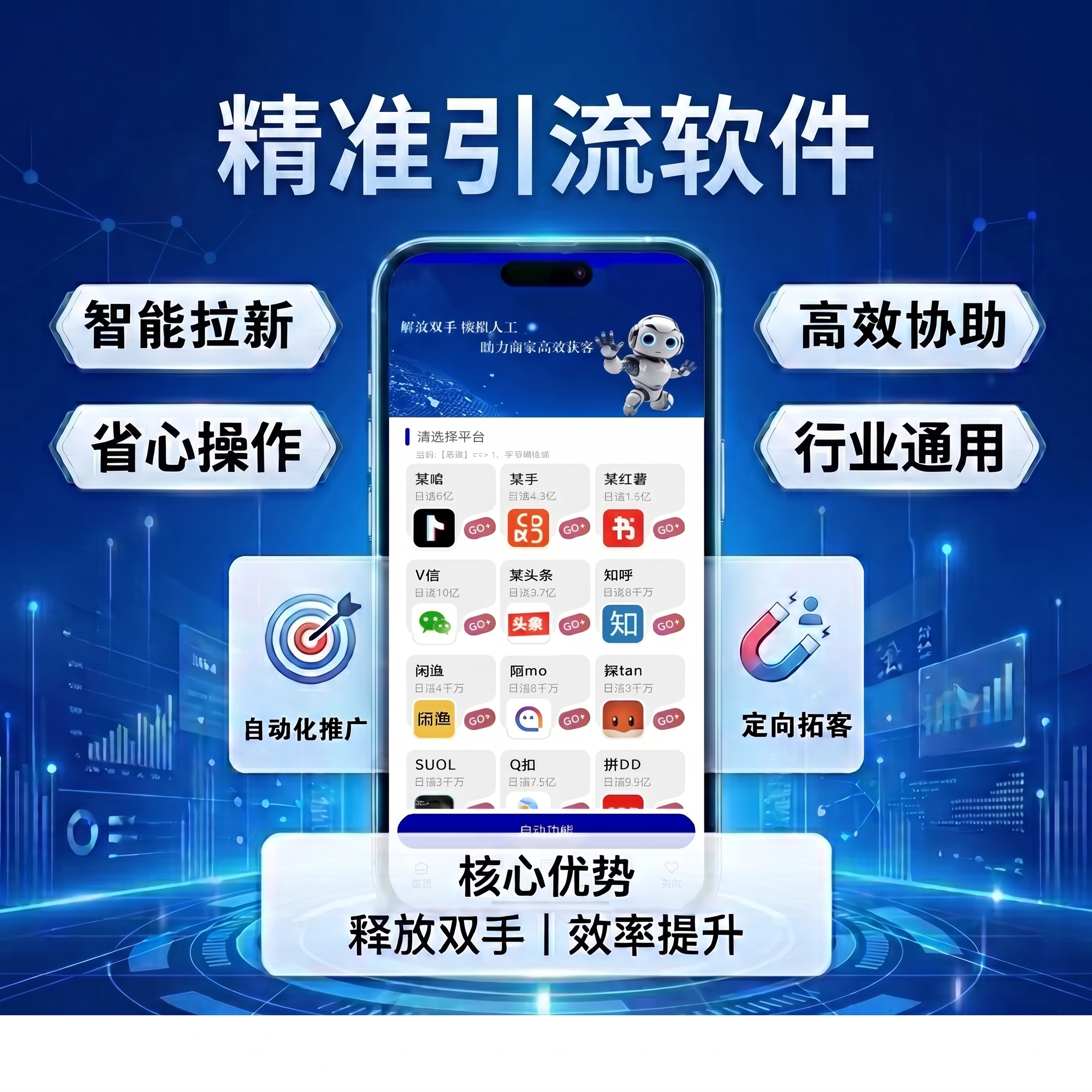 AI抖音员工全网精准引流拓客软生活娱乐线上会员