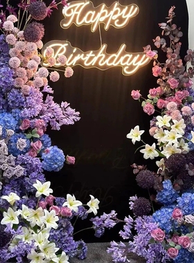 25年婚庆深紫色系迎宾摆件绢花 网红奶茶店拍照道具莫奈花园花材