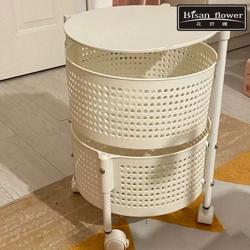 Moving rotating vegetable baskets set up a kitchen to land multi -layer home multi -functional fruit and vegetable storage rack
