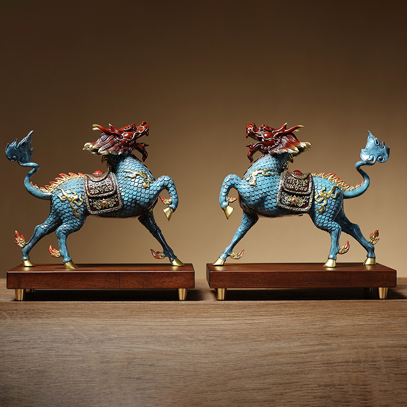 礼胜麒麟铜摆件装饰品