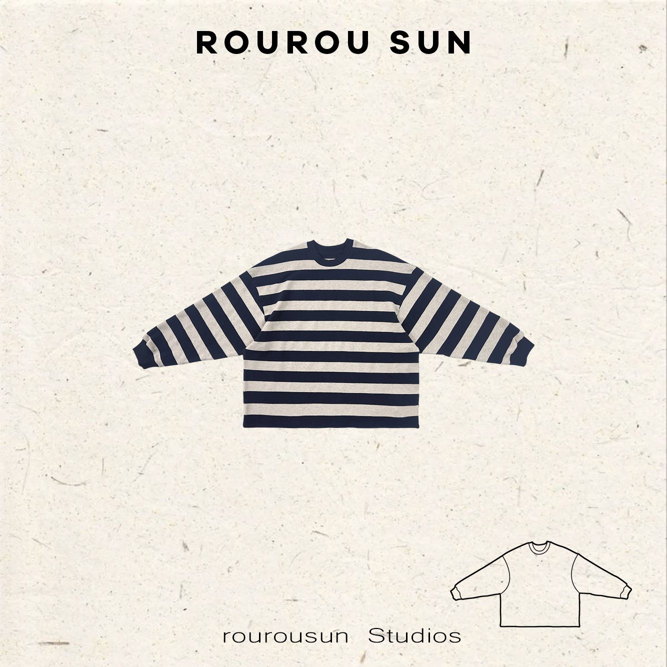 50272冬款女装韩版圆领慵懒百搭休闲条纹套头卫衣