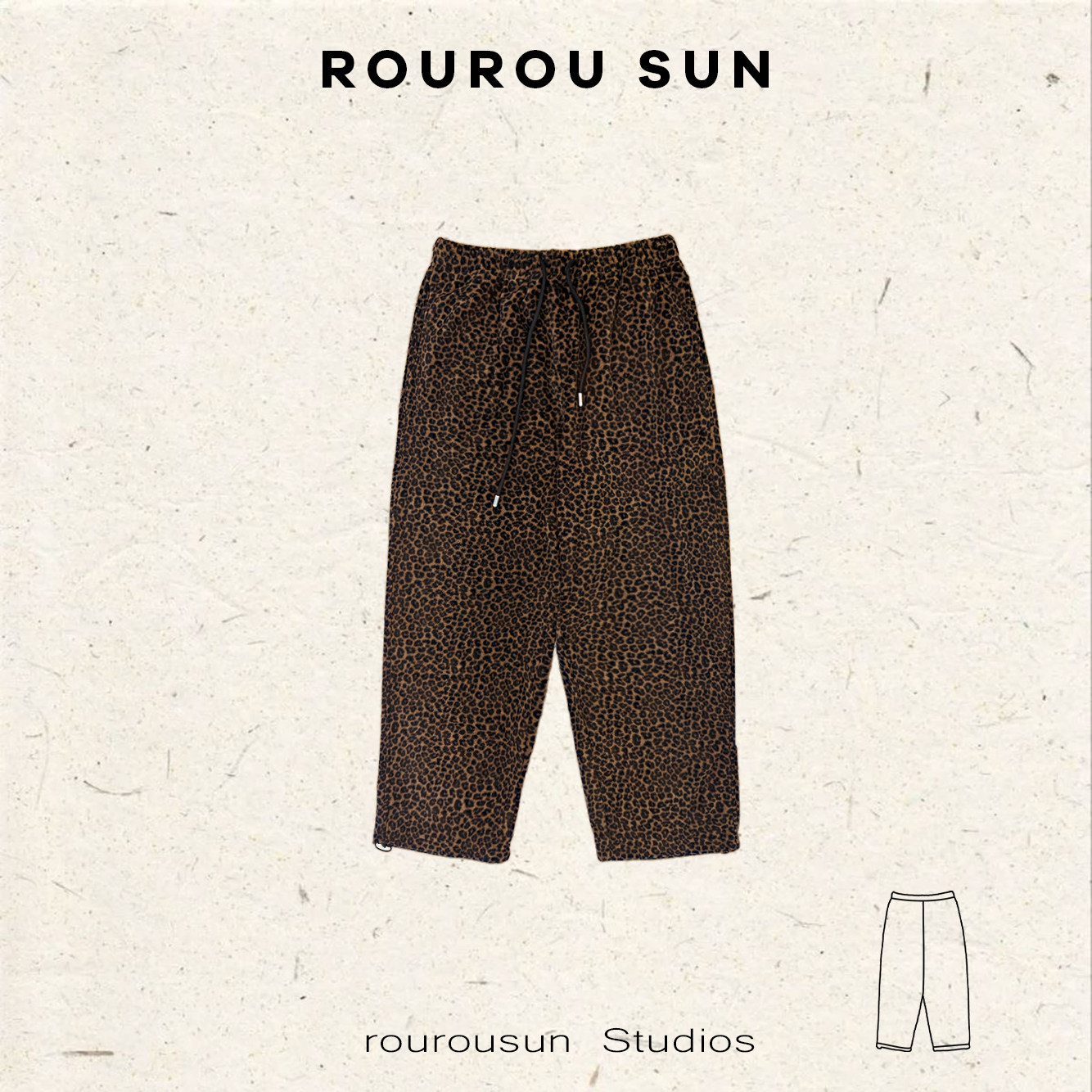 50779复古豹纹休闲宽松百搭松紧长裤女装,女装/女士精品,休闲裤,淘宝优惠券,粉丝福利购,淘宝优惠卷