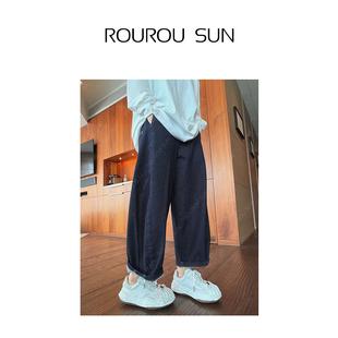 通勤百搭微弹加绒弯刀牛仔裤 宽松时尚 女 女装 3113冬款