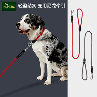 9折特惠 hunter德国自由调节宠物牵引半p狗狗绳V狗链子尼龙耐