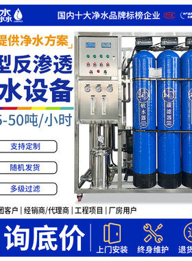 工业水处理设备去离子ro去离子反渗透商用净水器净化水纯水直饮水