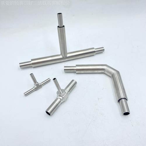 不锈钢BEPA-EP级洁净定  双三套长弯头长做通 卡套焊接变径三通高
